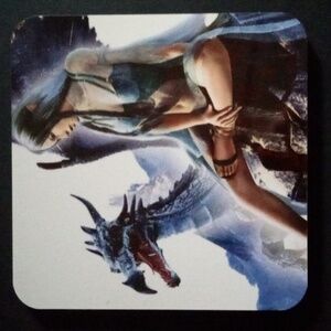 Fantasy Dragon & Maiden Art Tile